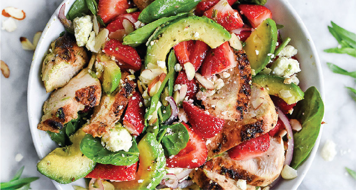 Mediterranean Chicken Salad with Lemon Dressing